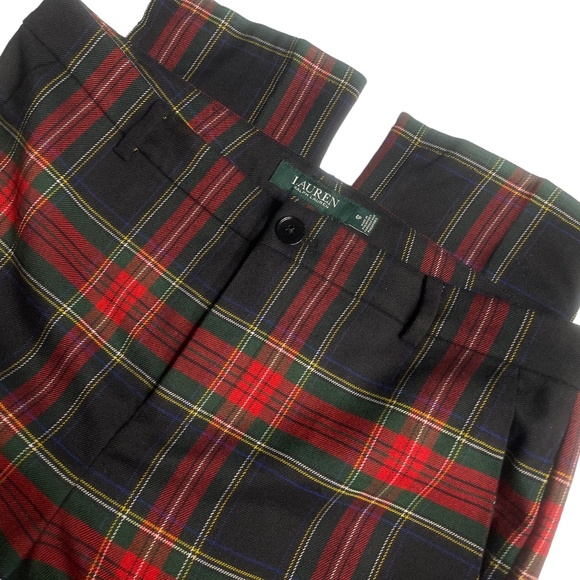 Ralph Lauren Pants - Ralph Lauren 6 Petite Women’s Tarten Plaid Pants Pockets Straight Leg